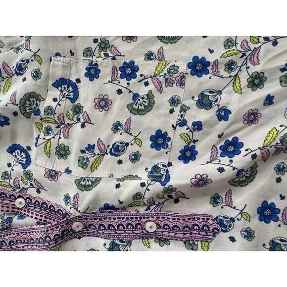 Boden Silk Floral Blouse Size 8 Peasant Boho Tunic Workwear Top Classic Chic - Picture 3 of 7